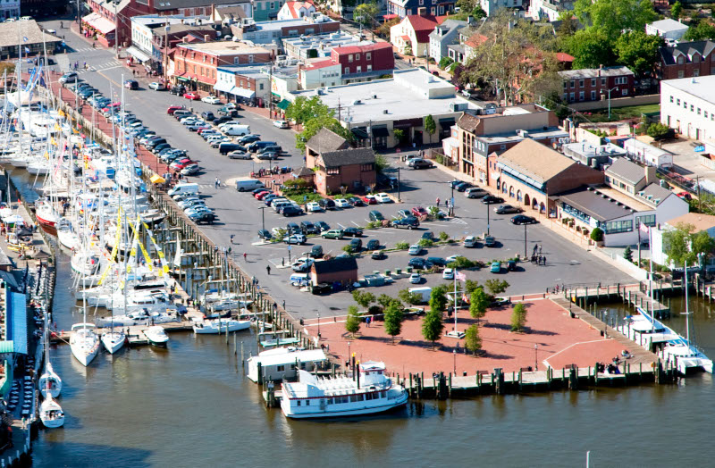 City dock before